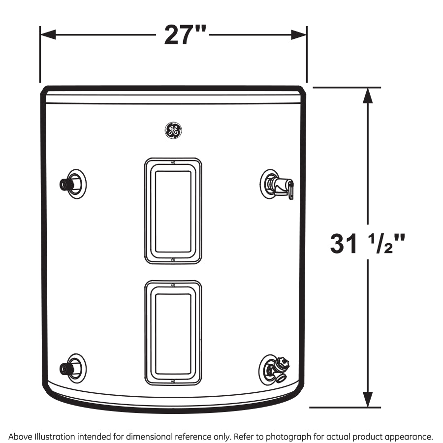 GE® 36 Gallon Side Port Lowboy Electric Water Heater